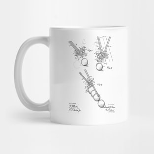 Billiard Bridge Vintage Patent Hand Drawing Mug